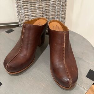 Kork-Ease Women's Dark Brown Leather Mules